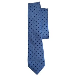 J Crew Factory NWT Blue Dot Necktie 100% Linen
